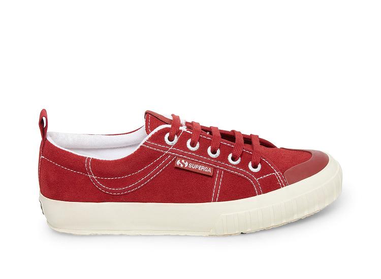 Superga 2506-Suew Red - Womens Superga Lace Up Shoes